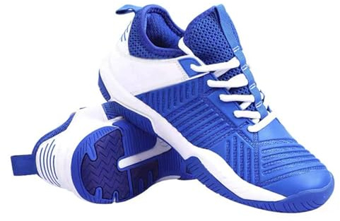 Chaussure de Terrain D'intérieur pour Hommes Et Femmes Bottes D'entraînement de Compétition D'escrime Chaussure de Combat de Sport de Compétition Chaussure de Compétition Résistante À L'usure(Blue,38#
