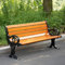 Gartenbank, Garten- und Terrassensitzmöbel, Parkbank aus Metallguss-Aluminium mit Rückenlehne und Armlehnen, Verandabank, korrosionsbeständiger Lattensitz aus Massivholz für 2–3 Personen(Yellow,71x22x