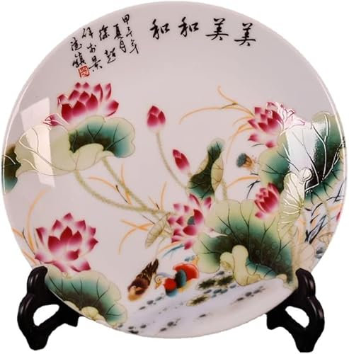 nyckelskål ， 20cm Jingdezhen Keramik Porslin Dekoration Tallrik Ny kinesisk stil Hem Vardagsrum Dekoration