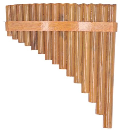 Asixxsix Flauto di Pan professionale, 15 tubi regolabili in chiave di sol, strumento a fiato in legno, flauto di Pan accordabile per la pratica quotidiana e le esibizioni sul palco. (Mano sinistra)