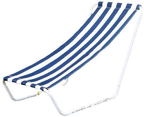 Ejoyous Blau-weiß Gestreifte Outdoor-Strandliege, Tragbare Mittagsliege, Faltbares Design für Strand- und Camping-Enthusiasten