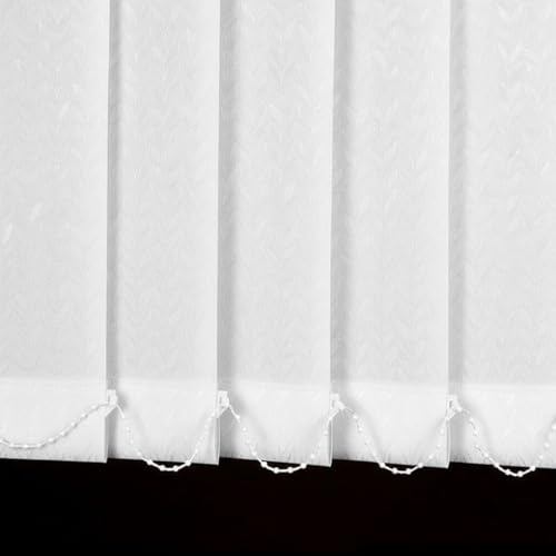 Générique Kit Complet Store californien à lamelles Verticales 97mm, Rideau Coulissant à lamelles, Stores Vénitiens Verticaux - Store à lamelles pour la Maison et l'appartement, Blanc(W170x260cm)