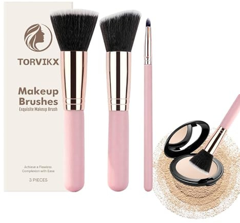 Pinceaux de 3 Outils de Beauté à Poils Doux