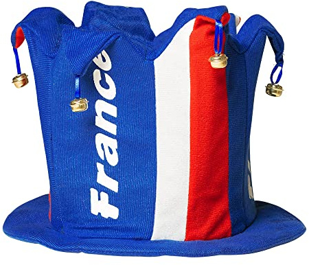 Boland 62023 - Chapeau France en peluche, casquette France, accessoire pour déguisement de carnaval ou de fête à thème, accessoire pour costumes de carnaval ou une tenue de fan