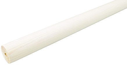 Liedeco Gardinenstange, Vorhangstange Holz 28 mm Ø Terra | kalkweiß weiß | 120 cm, 160 cm, 200 cm, 240 cm (160 cm)