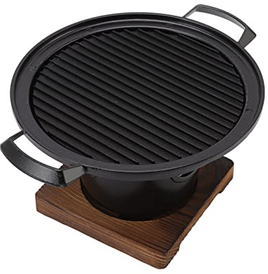 Aluminum Alloy Japanese Tabletop Shichirin Konro Charcoal Grill, Small Tabletop Grill Prevent Sticking Smokeless