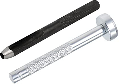 QUARKZMAN 4mm Dia Creux Trou Poinçon et 4mm Œillet Trou Poinçon Matrice Outil pour Cuir Joint Sangle, 2pcs