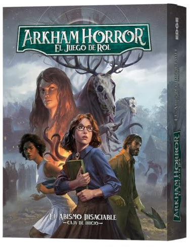 Edge Studio Arkham Horror: Der unersättliche Abyss Startbox | Rollenspiel | ab 14 Jahren | 1 bis 6 Spieler | 45-360 Minuten pro Spiel | Spanisch