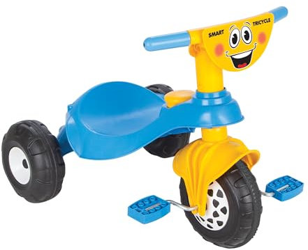 LEMODO Dreirad für Kinder ab 2 Jahren | blaues Kinderdreirad mit großem Sitz | Multicolour Kinder Trike | Baby Dreirad mit Hupe | Kinderspielzeug mit Breiten Reifen