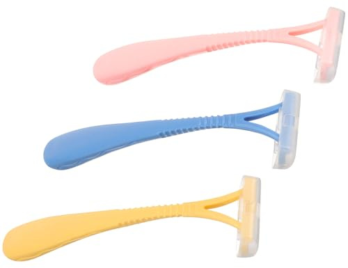 JOINPAYA 3 Stück Damen Körperrasierer aus Edelstahl Mobiler Haartrimmer für Präzise Rasur an Achseln und Beinen Hautschonend und Reisesicher