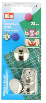 Prym Schaltflächen ohne Werkzeuge, silber, 23 mm Stärke