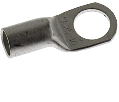 Lumonic 10 x Rohrkabelschuh 25 mm² M10 I Crimpkabelschuh 25 mm² blank SC25-10 Ringkabelschuhe 25mm² Kabelschuhe 25mm² I Ringkabelschuhe