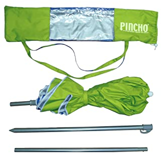 Pincho Parasol pliable 180 cm. Idéal pour moto et vélo. Protection solaire UPF50+ (bloque 99% des rayons UV), très léger. 1,5 kg. Dimensions du parasol à l'intérieur de la housse : 70 cm., Vert