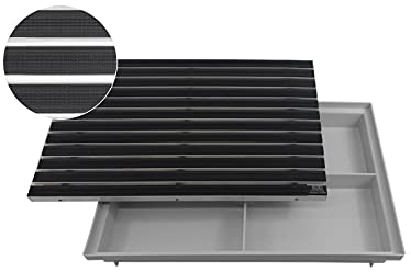 EMCO 60x40cm Eingangsmatte DIPLOMAT Gummi 22mm + Bodenwanne Fußmatte Türmatte Abstreifer