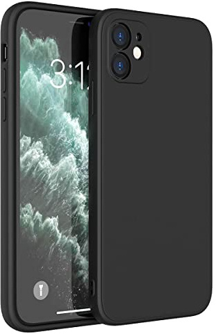 Mixroom - Cover Custodia Case per iPhone 11 Protezione Copre Fotocamera in Silicone TPU Opaco con Bordi Piatti Colore Nero
