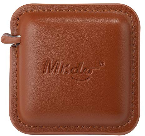 Mr.do Maßband Schneidermaßband Bandmaß 200cm / 79in Automatisch Einziehbar Körper Körperumfang Nähen Schneider Nähzubehör PU Leder (Braun)