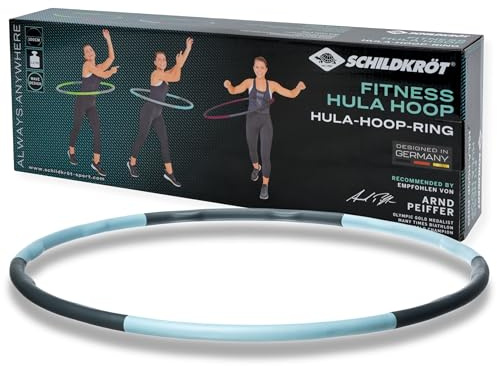 Schildkröt Fitness-Hoop, Hula-Hoop Ring, 100cm Durchmesser, 1,2kg, Anthrazit-SkyBlue, in 4-Farb Karton, 960236