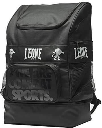 LEONE 1947, Botschafter-Rucksack, Unisex-Erwachsene, Schwarz, Taglia Unica, AC952