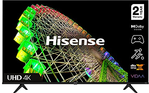 Hisense 65A6BGTUK (65 Inch) 4K UHD Smart TV, with Dolby Vision HDR, DTS Virtual X, Youtube, Netflix, Disney +, Freeview Play and Alexa Built-in, Bluetooth and WiFi (2022 NEW), Operating System VIDAA