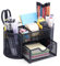 Schreibtisch Organizer, Mesh Metall Büro-Organizer mit Schublade und Stifthalter, 9 Sortierfächer für Stifte, Hefter, Ordnerklammern, Haftnotizen, Platzsparendes Desk Organizer Stifte Organizer