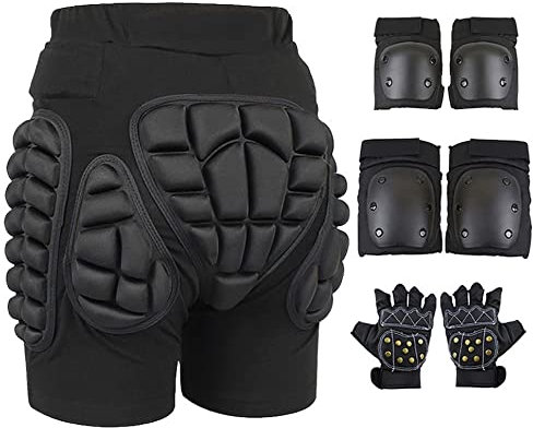 XUEBIN Pantaloni Protettivi Pantaloni Protettivi Imbottiti 3D Pantaloncini da Snowboard Traspiranti per Bambini Pantaloni Protettivi Imbottiti (Color : D1, Size : XXL)