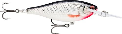 Rapala - Shad Rap Elite Balsa Construction Shad Rap (Blei) - schwimmender Süßwasserköder - 3,3 m Schwimmtiefe - Größe 7,5 cm / 12 g - Made in Estland - vergoldete lebende Kakerlake