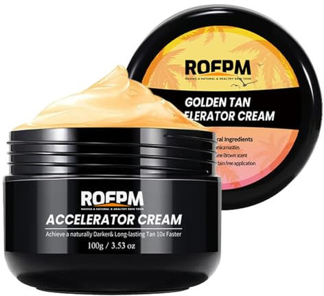 Tanning Accelerator Cream (100 ML) - Gel abbronzante marrone naturale, Crema abbronzante intensiva, Abbronzante marrone brillante utilizza ingredienti naturali per creare la pelle marrone naturale