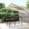 KLYEON Bartisch mit Glasplatte Schwarz 180x70x110 cm Poly Rattan,Edler Bartisch aus Polyrattan mit Glasplatte für Garten, Terrasse und mehr Gartenmöbel & Zubehör