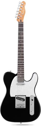 Fesley 39 TL Style Electric Guitar: Solid Body Electric Guitars for Intermediate &Pro Players with Wilkinson Pickups,Grover Tuners,6 String Guitar with Roasted Maple Neck,Rosewood Fingerboard,Black