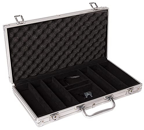 Gamers Lounge 300-count Aluminum Poker Chip Case - Locking, Key Included