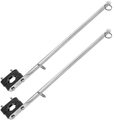 GLEAVI Mâts de Pavillon Marins en Acier Inoxydable 385 CM Lot de 2 Supports Amovibles pour Yacht et Voilier Accessoires Robustes et Résistants à la Corrosion pour Navigation en Mer