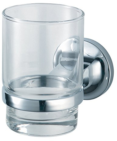 HACEKA aspen Becher, verchromt, Glaskörper, 1111994, Metallic