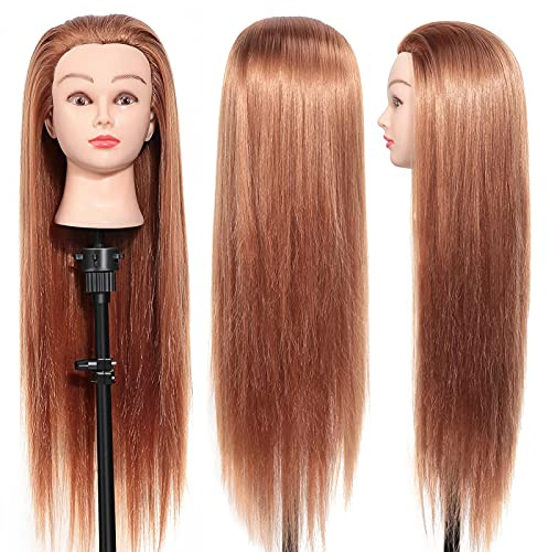 Skyltdockhuvud, DIY hårtillbehör, styling frisörhuvud, dockhuvud kan färgas eller blekas Lämplig för frisörer, kosmetologer, frisörer och kosmetiska studenter