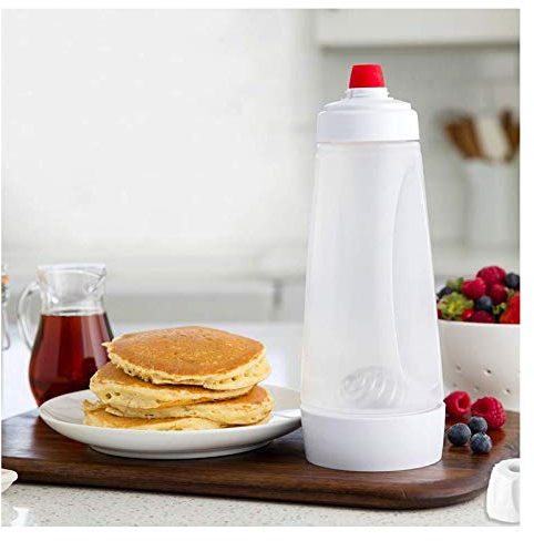 WHUANZ Pastella Bottiglia per Impastare Cupcake Strumento per Muffin Dispenser per Pancake Cialde Dispenser per Pastella Bottiglia per Miscelazione Cucina Cake Baking Cookie Tool 1 Set 1 Pezzo 1000ml