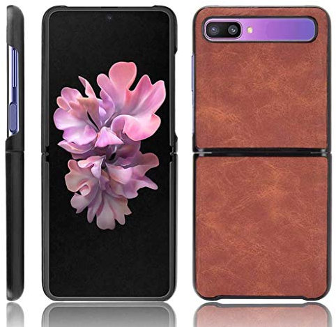 GOGME Cover per Samsung Galaxy Z Flip 5G/4G, morbida custodia in stile elegante retrò in pelle per Samsung Galaxy Z Flip 5G/4G, in silicone TPU, morbida, antiurto, non antiscivolo, superficie