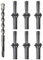 eMagTech Ensemble de 7pcs 16mm Cales de Plumes Plug Chop 5/8 pouces Séparateur de Pierre Béton Marbre Pierre de Roche Outils à Main 16 * 200mm Foret à Marteau Rotatif