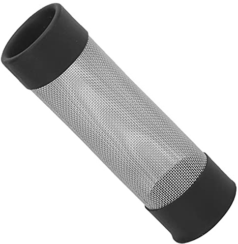 Entatial Räkfilter, rostfritt stål + akvariefilterskydd i gummi, akvariefilter, akvarienät, akvarievatteninloppsnät för räkor (innerdiameter 18 mm)