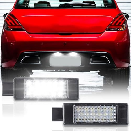 Recambo LED-registreringsskyltbelysning med E-godkännande | Plug & Play | CanBus felfri | SMD registreringsskyltbelysning kompatibel med Citroen C5 III + Break | BJ 2008 2017