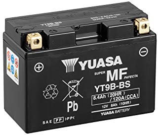 Yuasa YTB9 Batterie moto 12 V 95 CCA AGM haute performance sans entretien