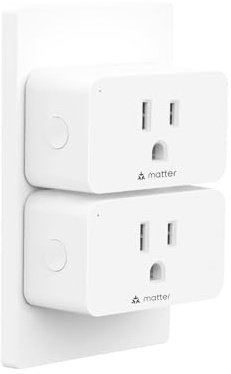 Minoston Matter Smart Plug Compatible with Google Home and Alexa,Protect Privacy, 2.4G Wi-Fi Only, White(MP25M)