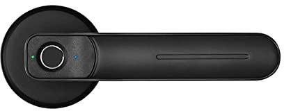 OUTFYT Maniglia for Serratura a Impronta Digitale USB Ricaricabile antifurto Ingresso di Sicurezza Senza Chiave biometrico Elettrico Intelligente con 2 Chiavi Smart Home,Blocco di Sicurezza(Noir)