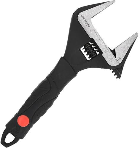 Rixotix Adjustable Wide Jaw Wrench for Plumbing with Soft Grip (16.1 cm x 7.2 cm x 1.5 cm)