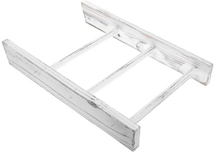 Warmhm Mini Scaletta Portasciugamani Per Bagno Rustico Organizer Compatto Per Asciugamani e Accessori Bianco Per Decorazioni Country e Stile Farmhouse