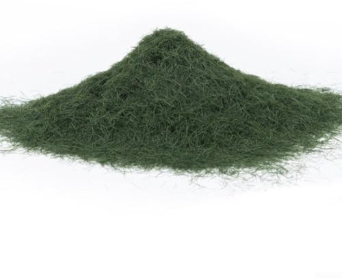 Eawfgtuw Polvo de hierba artificial de nylon 5mm 30g amarillo-verde hierba estática para modelo ferroviario paisaje diorama paisaje escala HO tren diseño decoración