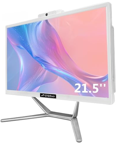 STGsivir All in One PC, 21.5 FHD Display, Core i5 bis zu 3.6 GHz, RAM 16 GB, 1TB SSD, WLAN, BlueTBoth 5.0, Windows11 Pro, Weiß