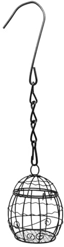 Mangeoire à oiseaux avec bouchée grasse, station d'alimentation pour faune en métal à l'épreuve des écureuils, avec crochet mangeoire pour graisse à l'épreuve des écureuils, pour l'extérieur du jardin