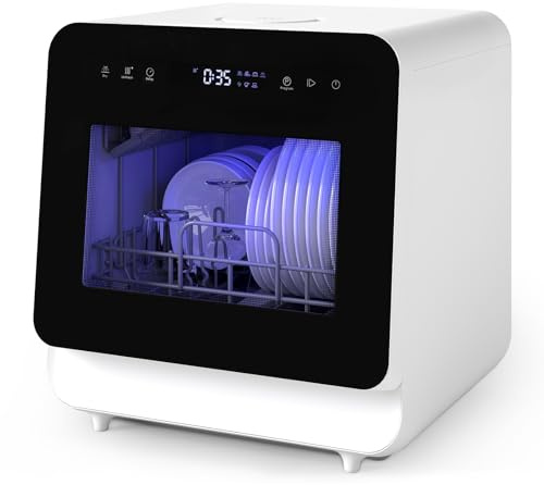 eklipt Portable Countertop Dishwasher, Mini Dishwasher with 5L Tank