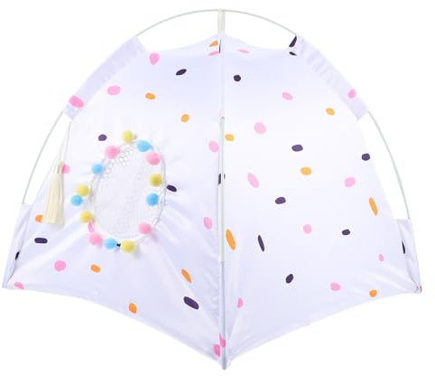 Cabilock Tienda de Campaña Plegable para Perros y Gatos Cojines y Tapete de Verano, Material Poliéster Transpirable, Adecuado Habitación o Patio