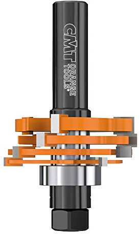 CMT 800.506.11 tre-vingar-spårfräs-set, 1–7/8 tum diameter, 1/8 till 23/32 tum skärlängd, 1/2 tum skaft, orange