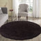 Serdim Rugs Living Room Round Shaggy Area Rugs, Polypropylene, Brown, 120x120cm(4x4')